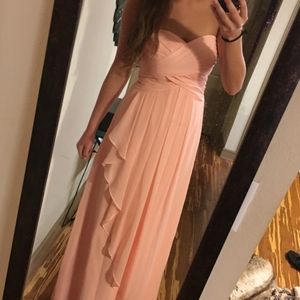 David's Bridal coral dress size 2